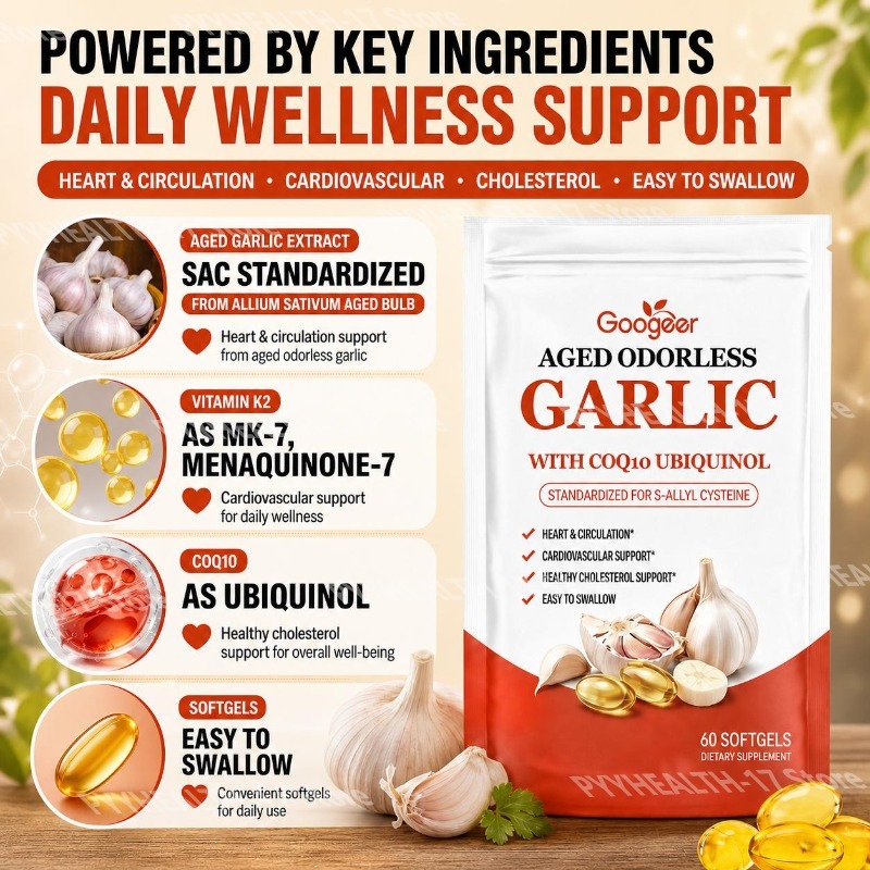Googeer Aged Odorless Garlic S - Coq10 Ubiquinol Softgel review and price