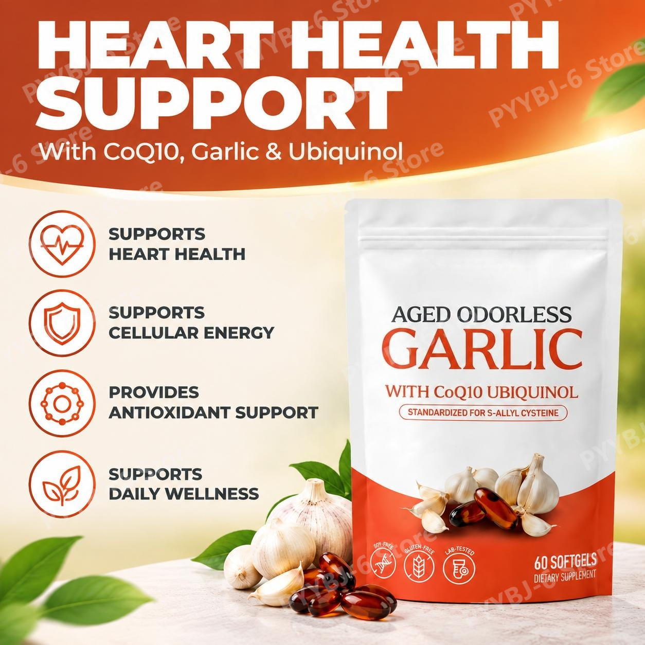 Aged Odorless Garlic Softgels  - Coq10 Ubiquinol Softgel review and price