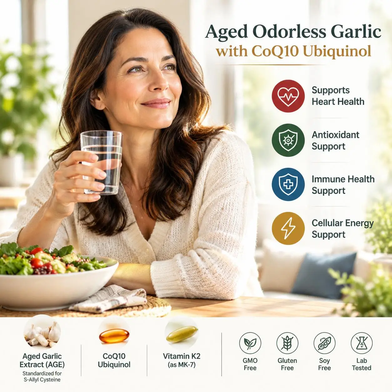 Odorless Aged Garlic Softgels  - Coq10 Ubiquinol Softgel review and price