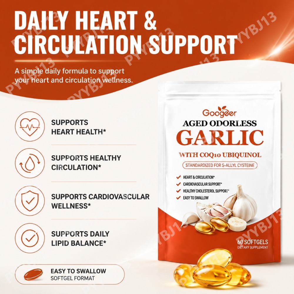 Googeer Aged Odorless Garlic E - Coq10 Ubiquinol Softgel review and price