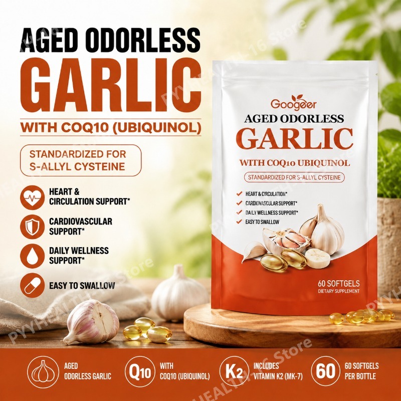 Aged Odorless Garlic Softgels  - Coq10 Ubiquinol Softgel review and price